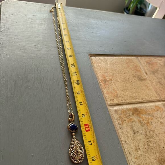 Barse Reversible Pendant Gold Tone Necklace - Picture 5 of 10